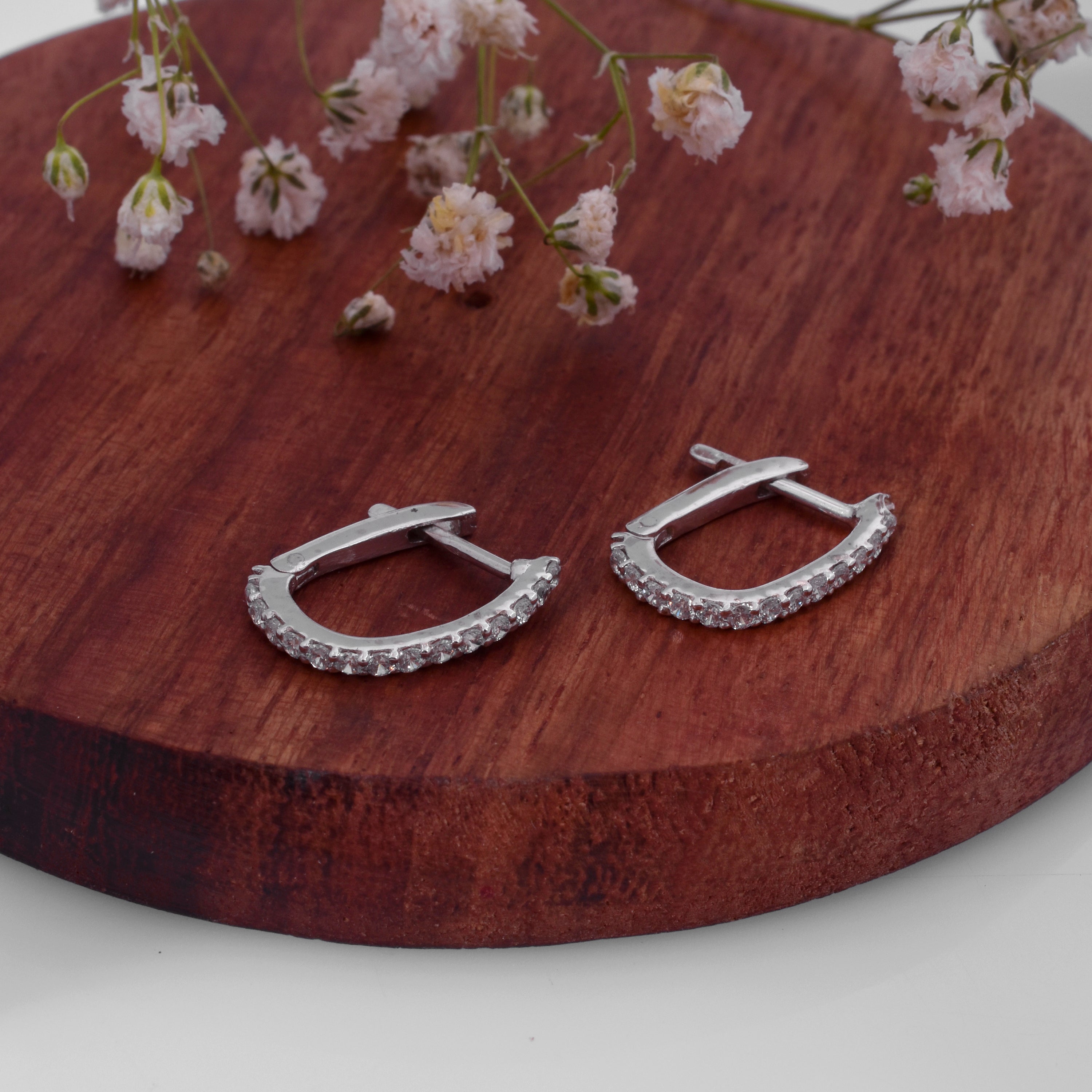 925 Sterling Silver Huggie Hoop Earrings – Chic Handmade Minimalist Gift for Her