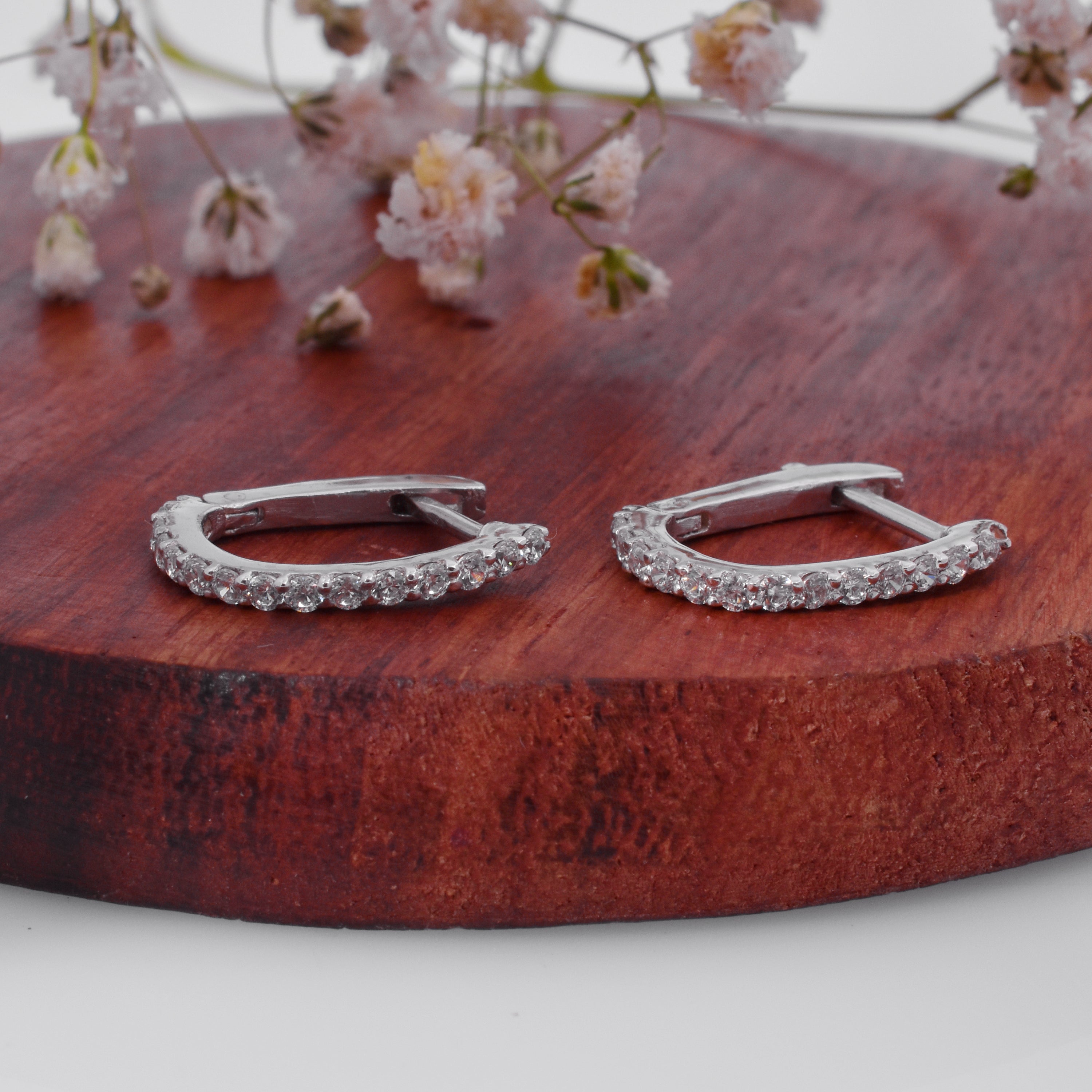925 Sterling Silver Huggie Hoop Earrings – Chic Handmade Minimalist Gift for Her