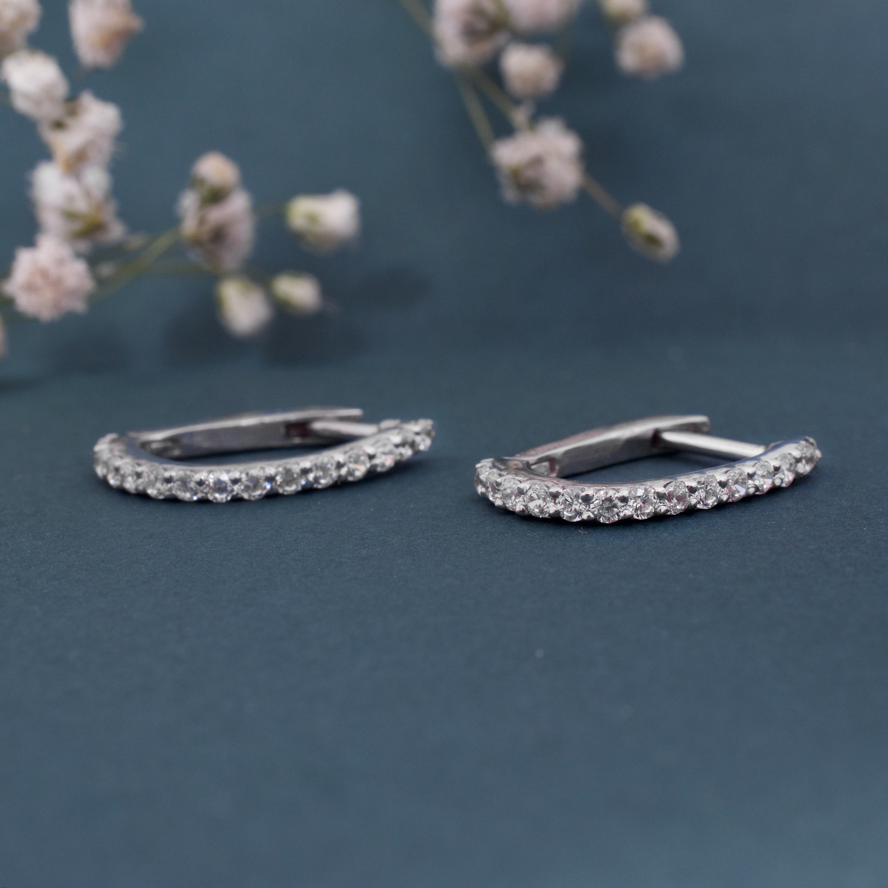 925 Sterling Silver Huggie Hoop Earrings – Chic Handmade Minimalist Gift for Her