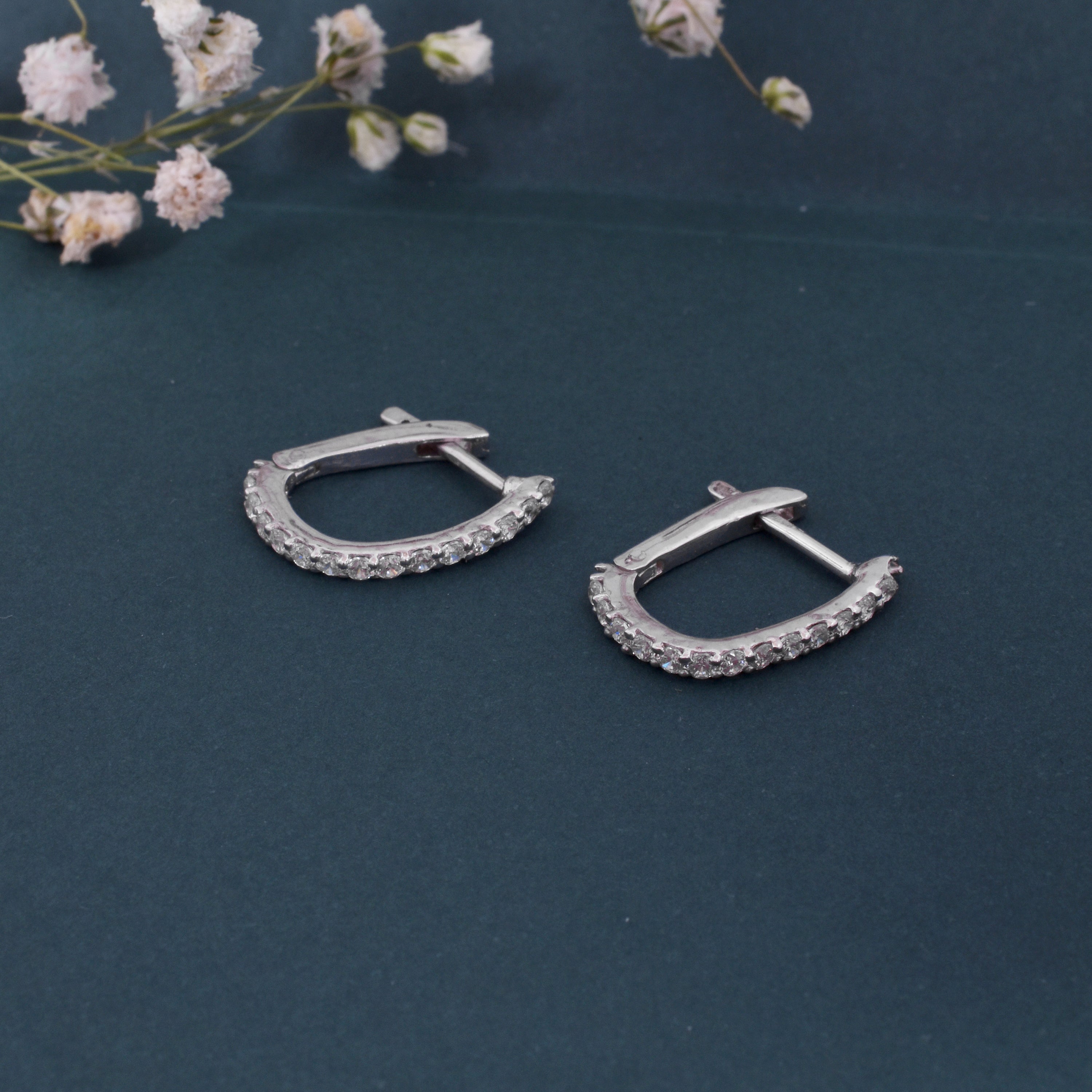 925 Sterling Silver Huggie Hoop Earrings – Chic Handmade Minimalist Gift for Her
