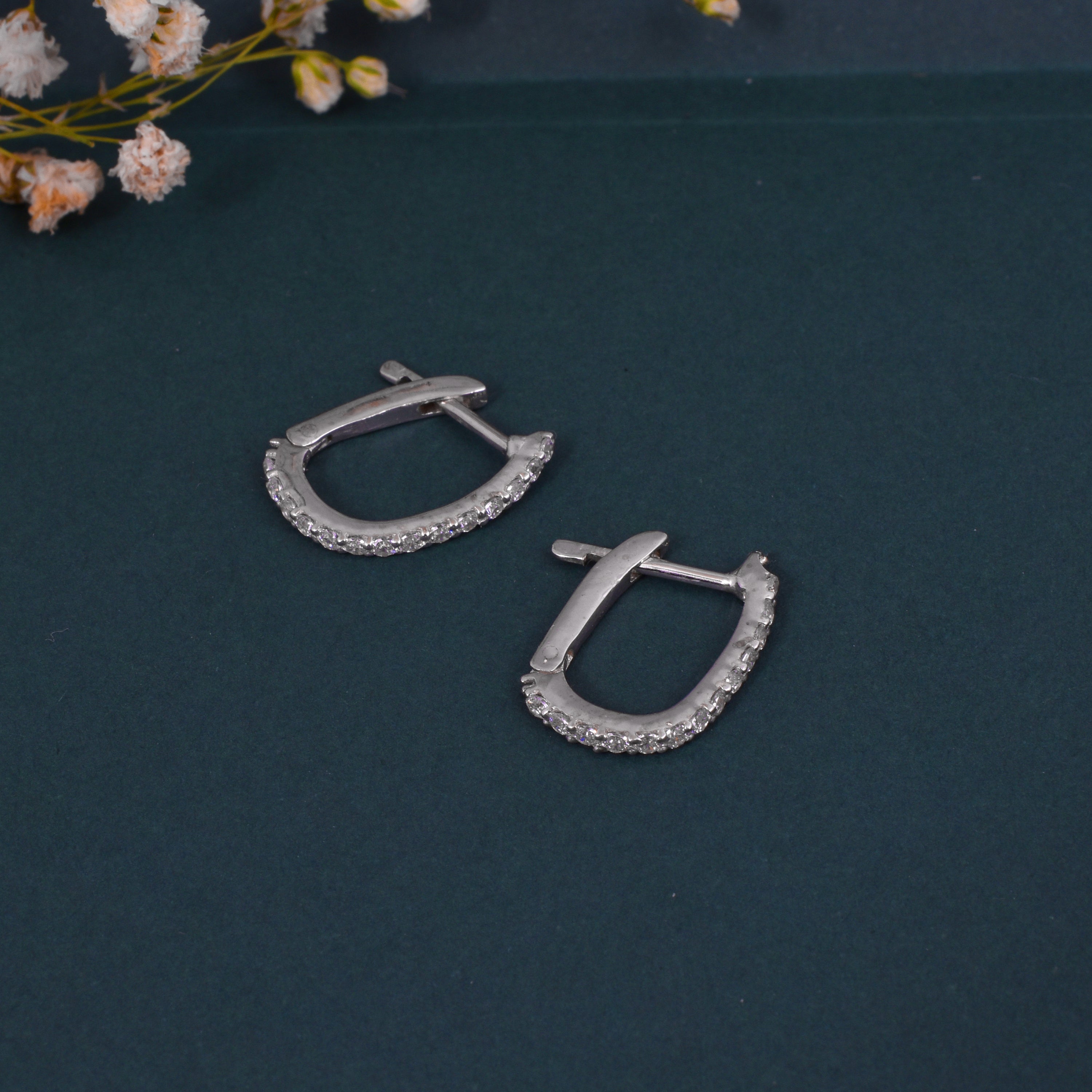 925 Sterling Silver Huggie Hoop Earrings – Chic Handmade Minimalist Gift for Her