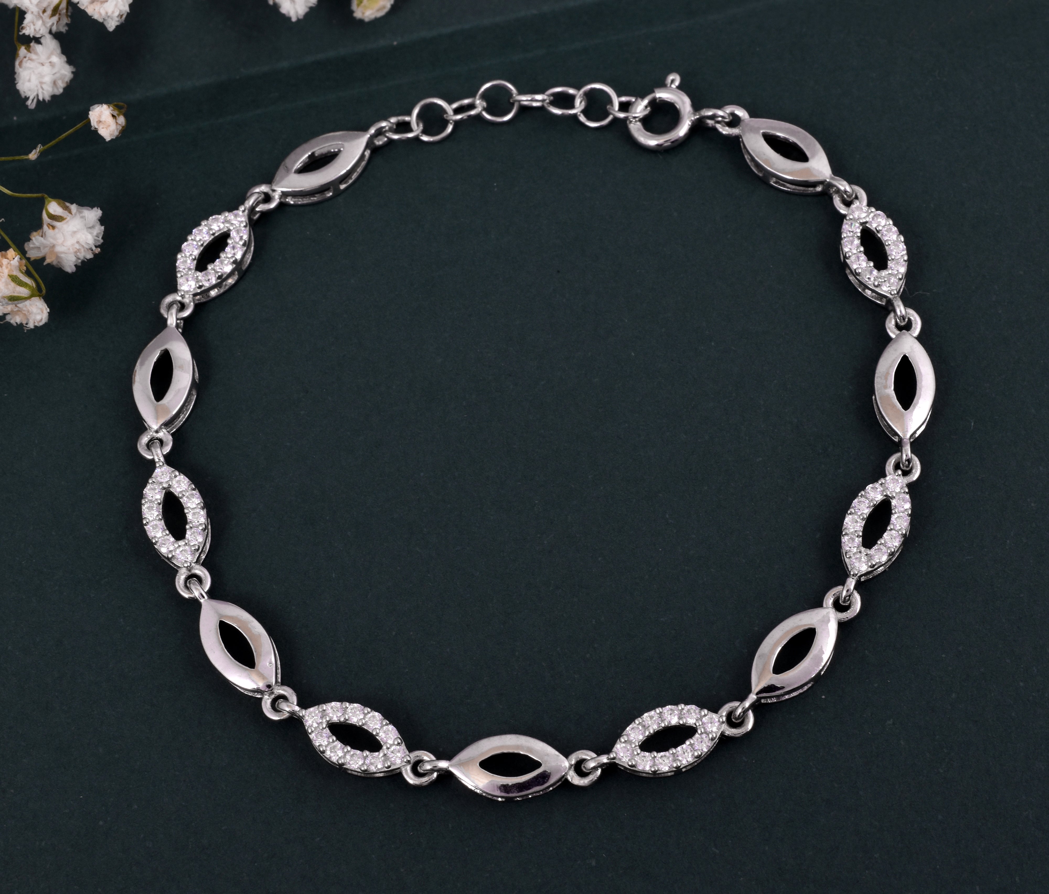 Designer Women's Bracelet - 92.5 Sterling Silver Luxury and Elegance in Every Detail