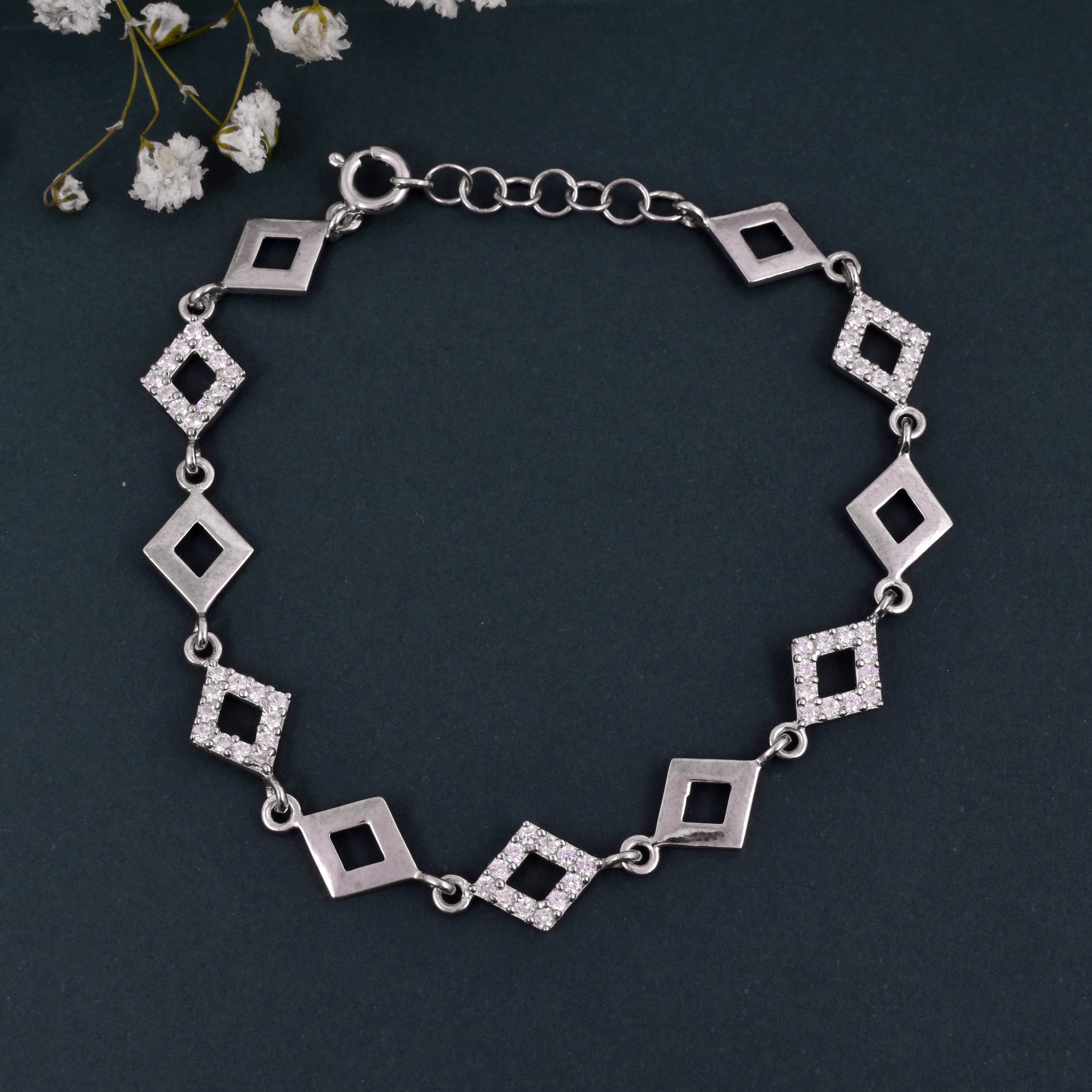 Designer Women's Bracelet - 92.5 Sterling Silver Elegant and Timeless Jewelry