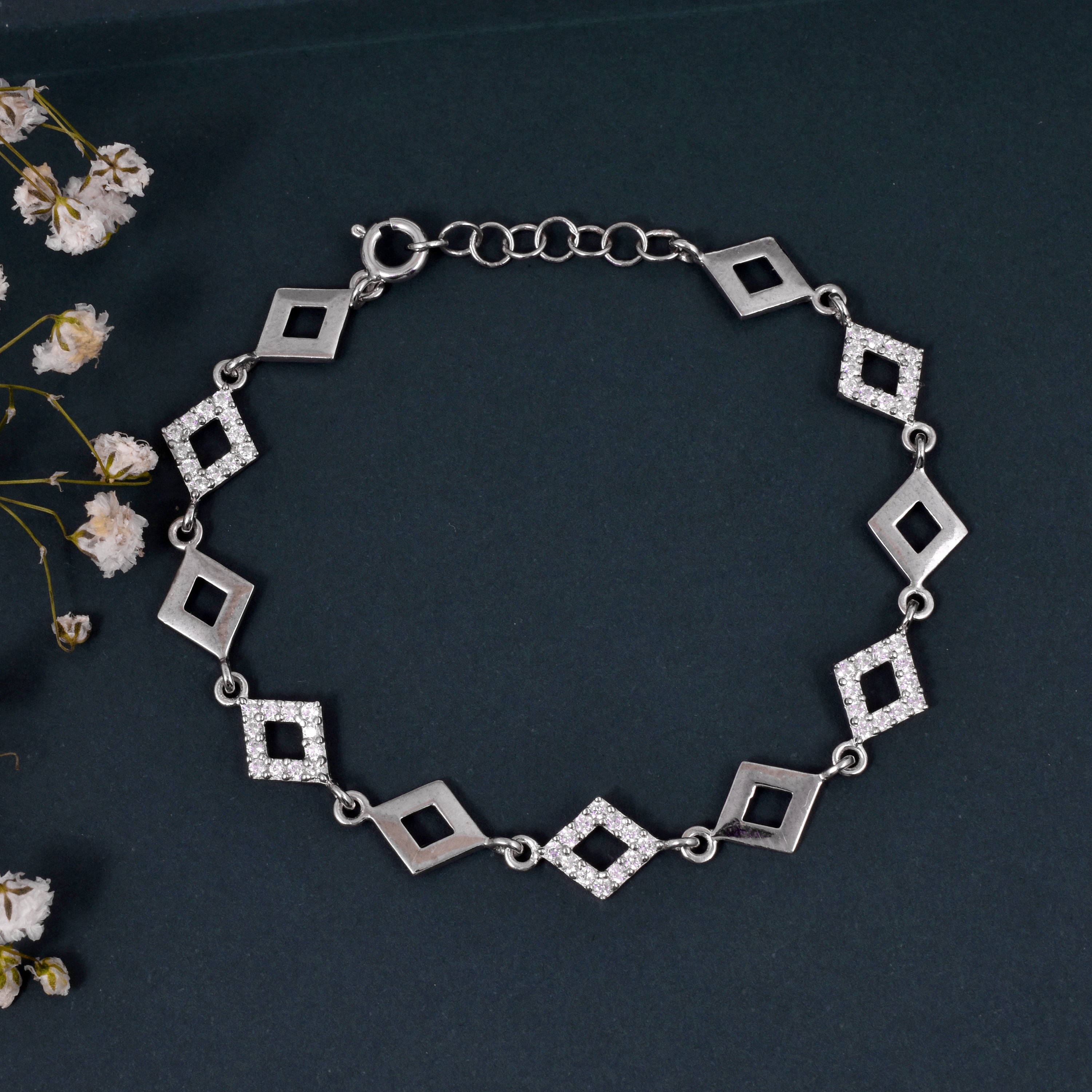 Designer Women's Bracelet - 92.5 Sterling Silver Elegant and Timeless Jewelry