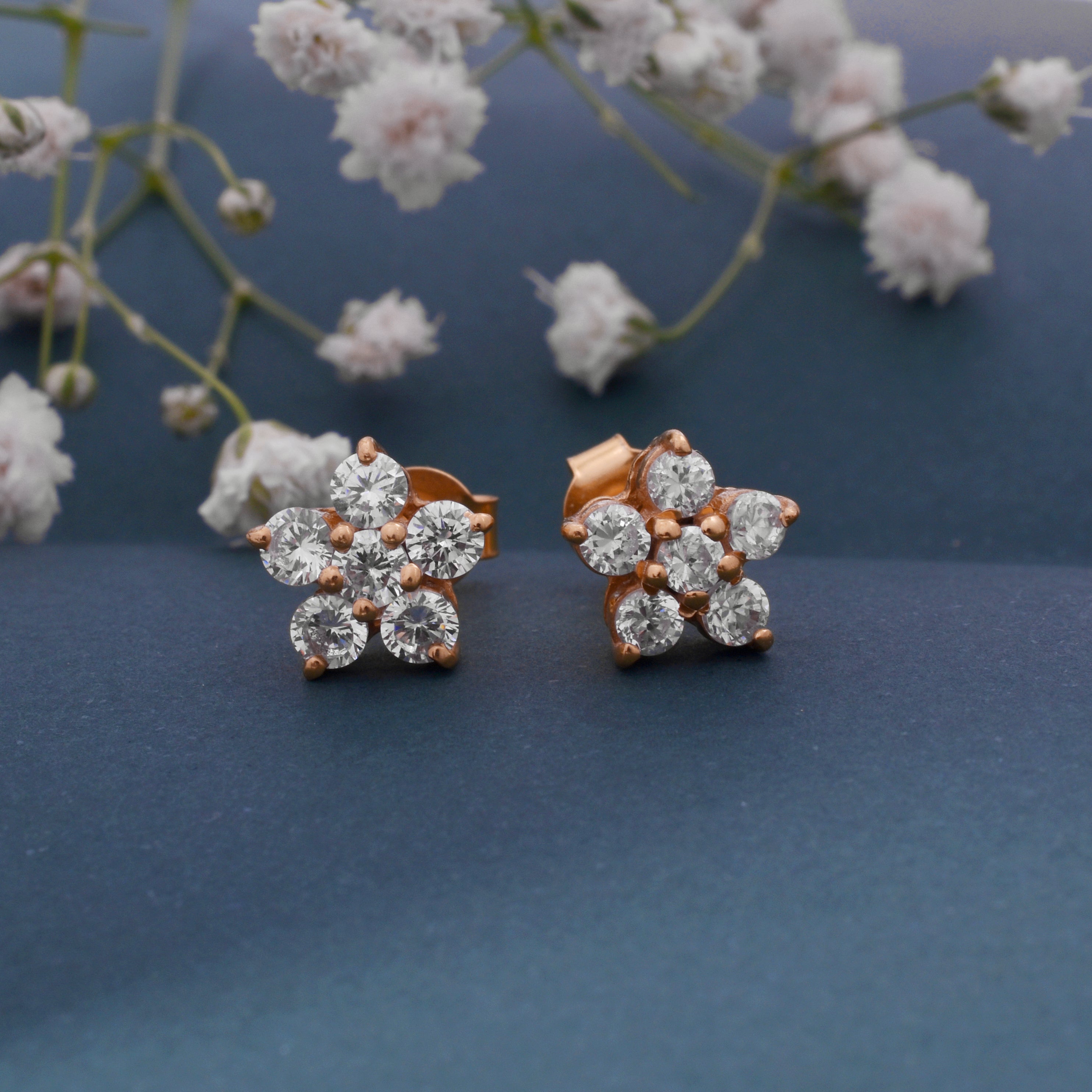 Delicate 925 Sterling Silver Flower Piercing Stud – Cartilage Earring for a Chic Look