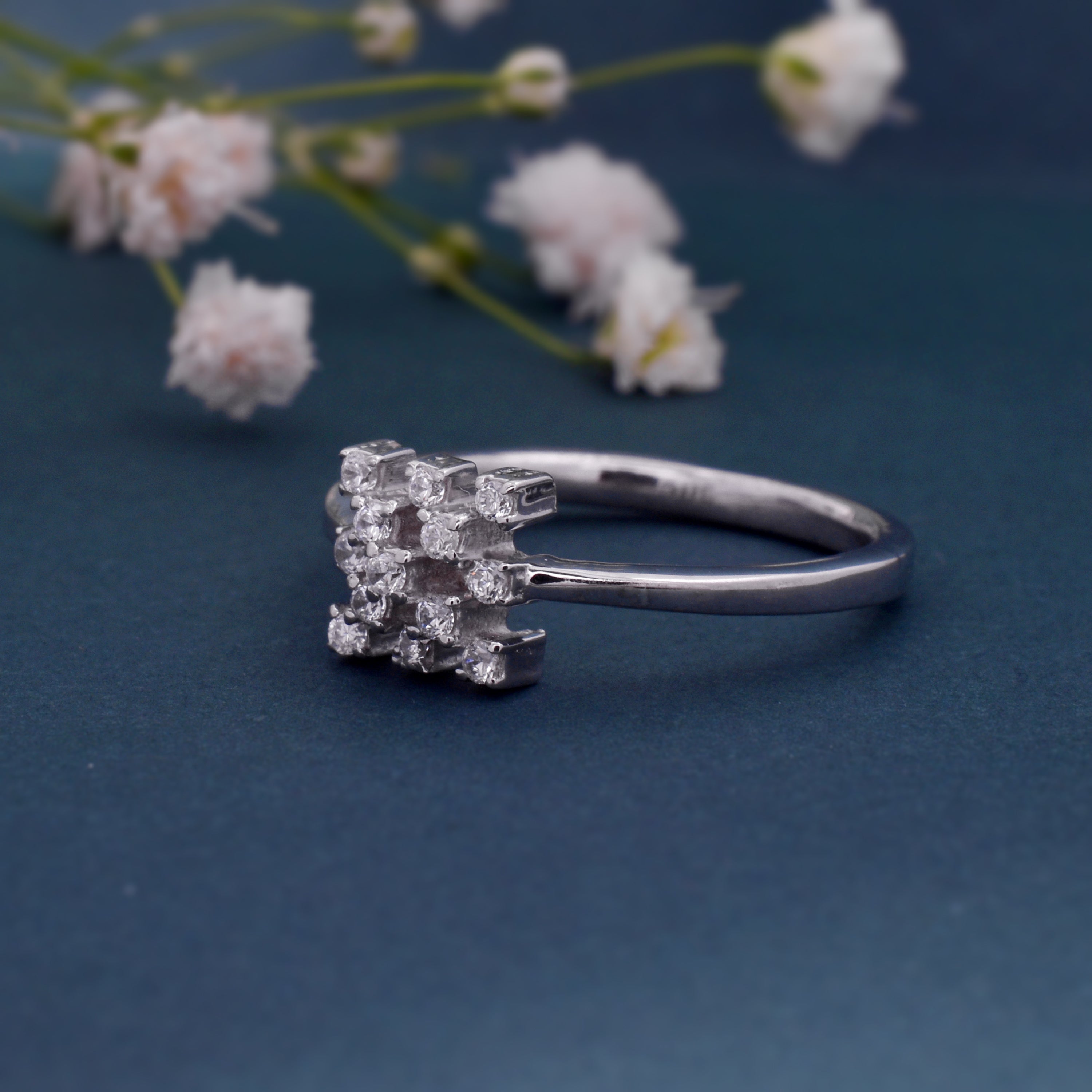 CZ 925 Sterling Silver Designer Ring for Women – Elegant & Timeless