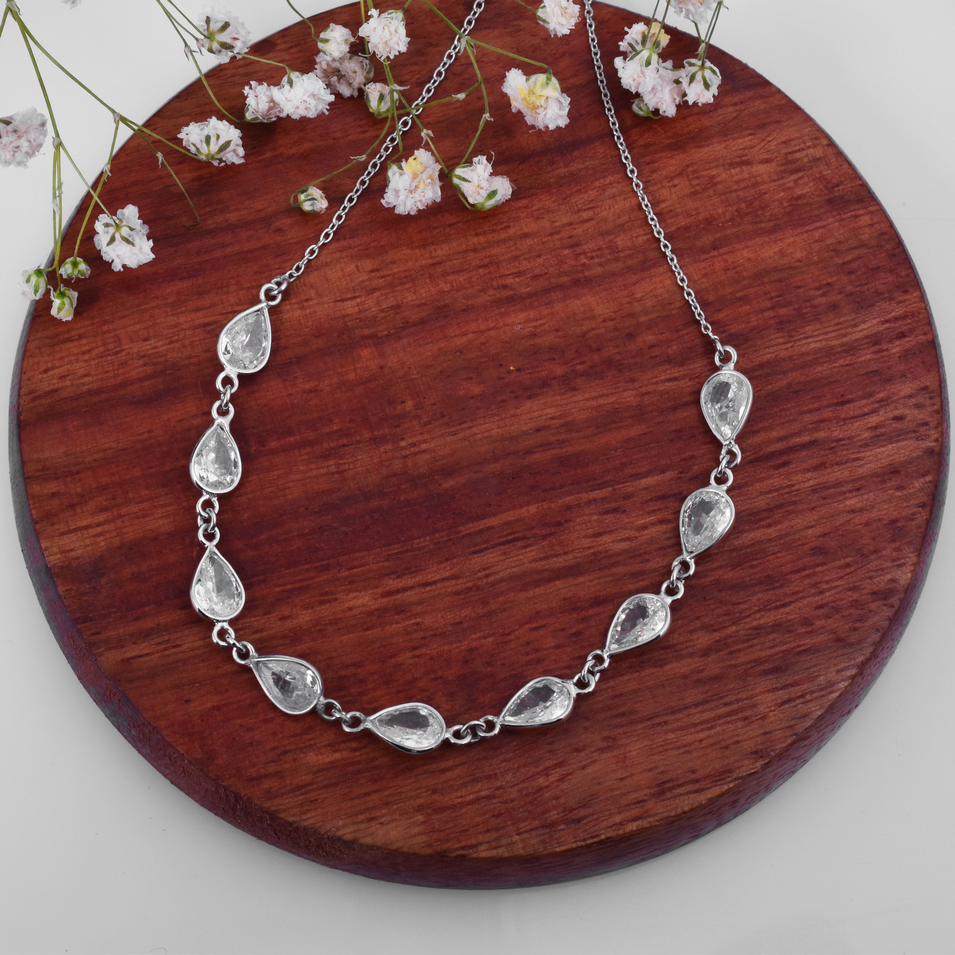 Charming Pear Drop Necklace - 925 Sterling Silver | Ideal Gift for Her