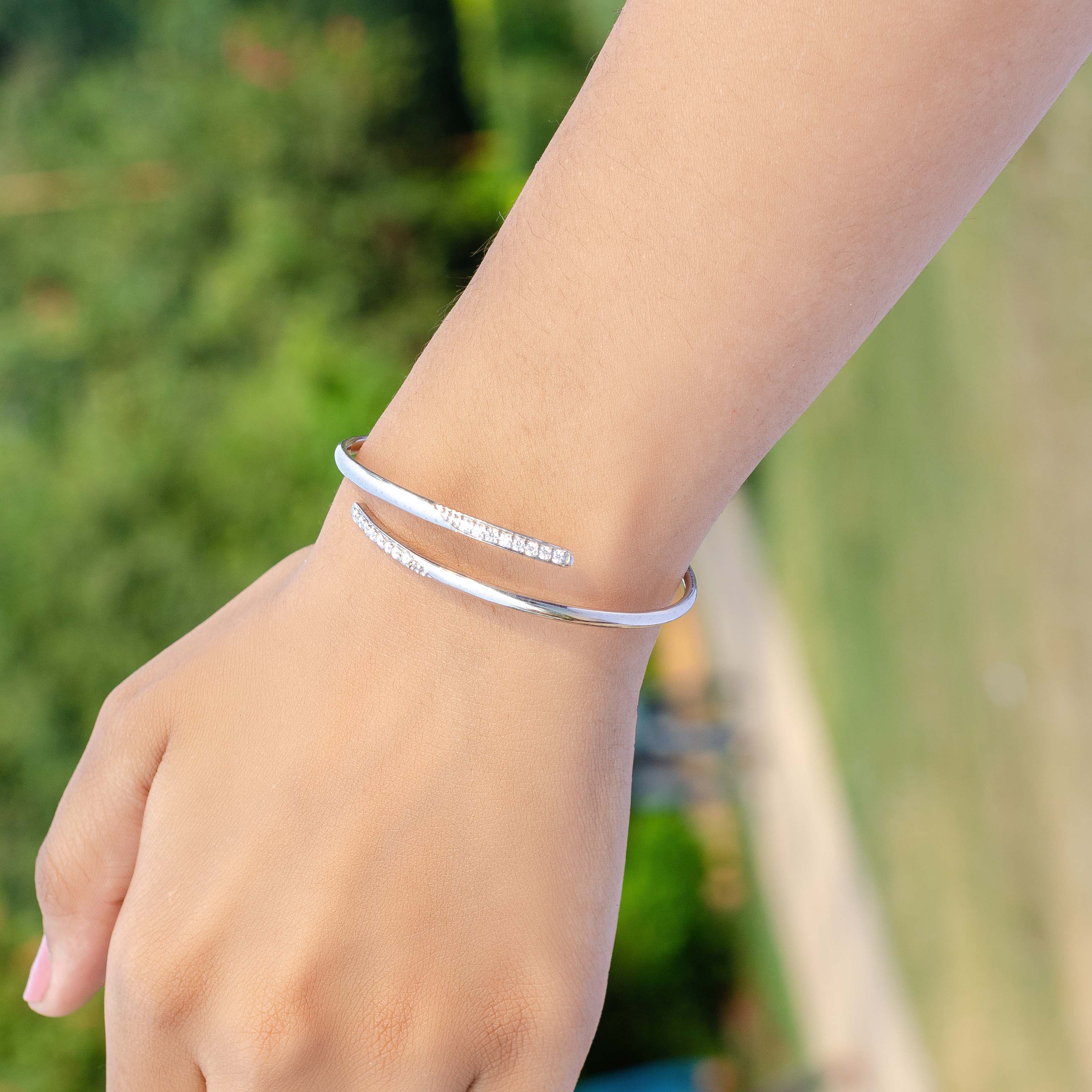 Elegant Cuff Bracelet - 92.5 Sterling Silver Sophisticated and Timeless Design