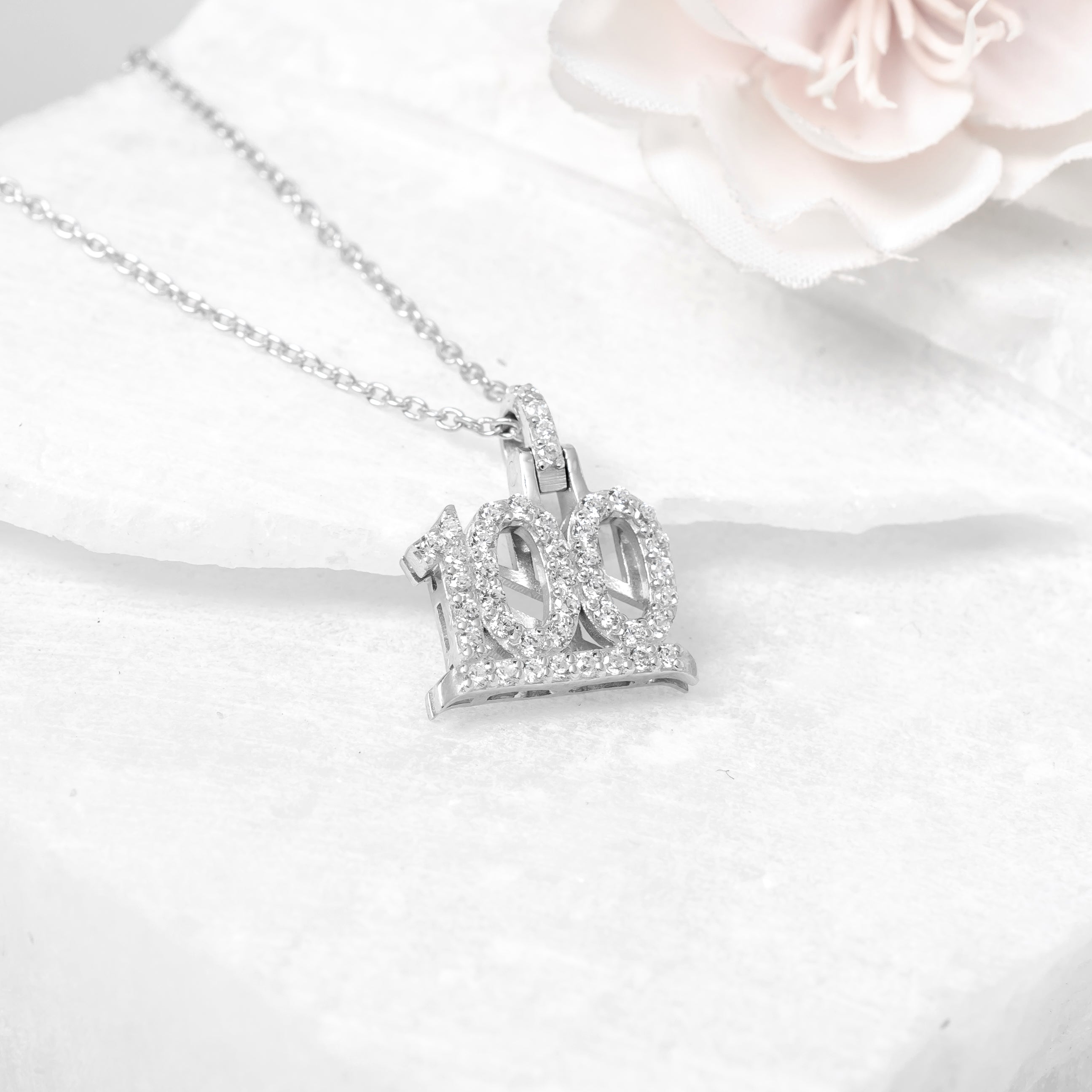 92.5 Sterling Silver 100 Letter Necklace – Personalized & Unique