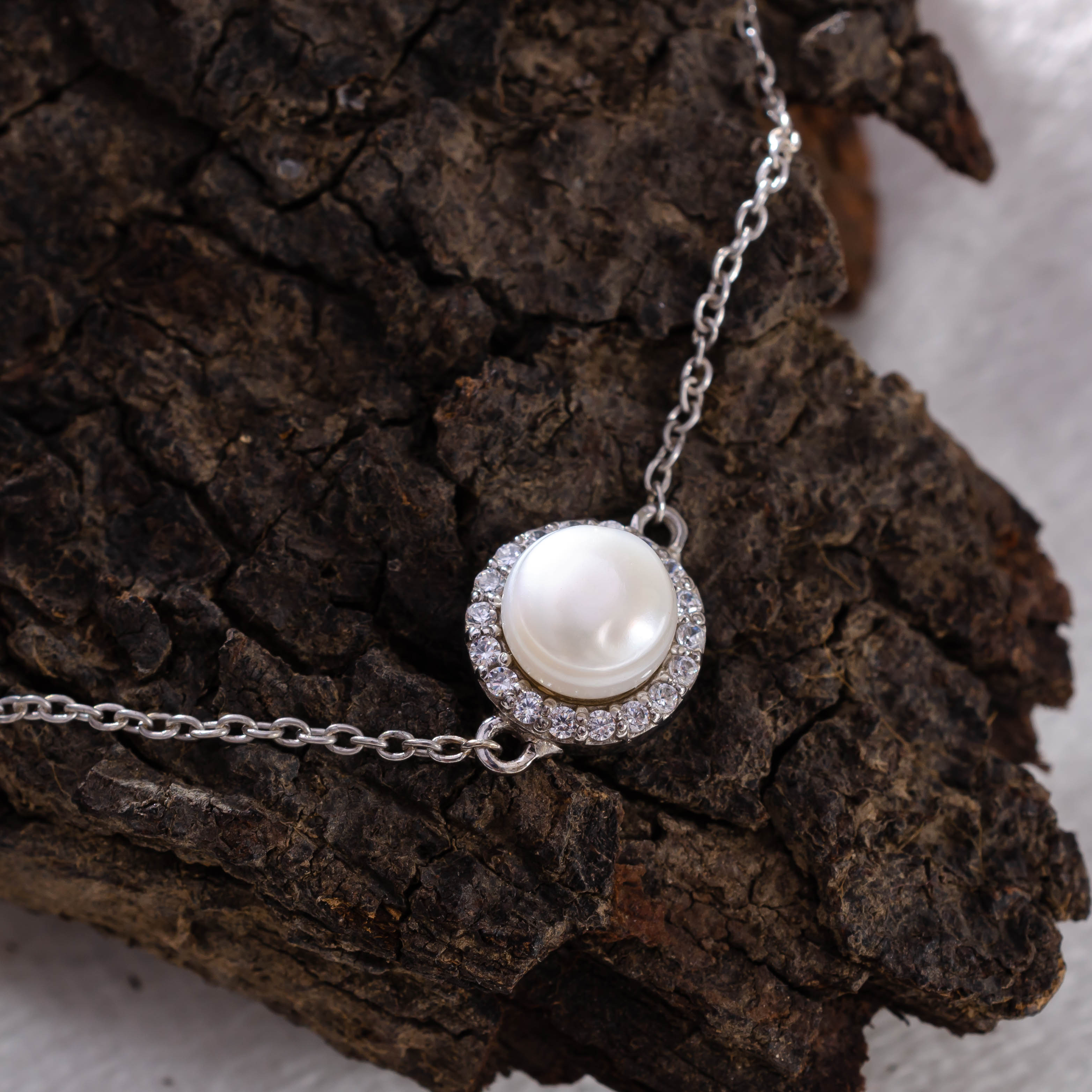 Grace Meets Luxury: 92.5 Sterling Silver Freshwater Pearl Bracelet