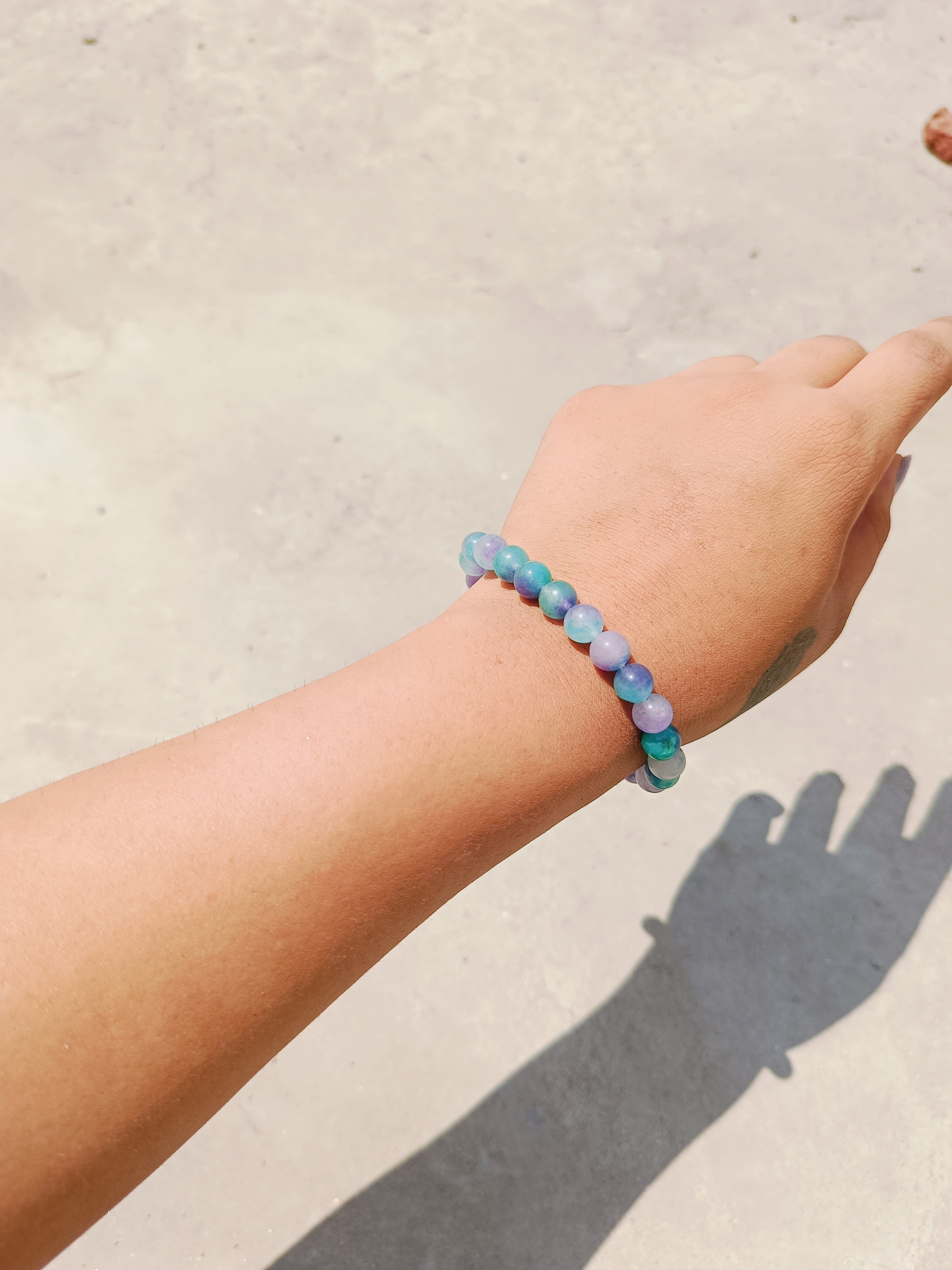 Natural Fluorite Beaded Gemstone Bracelet