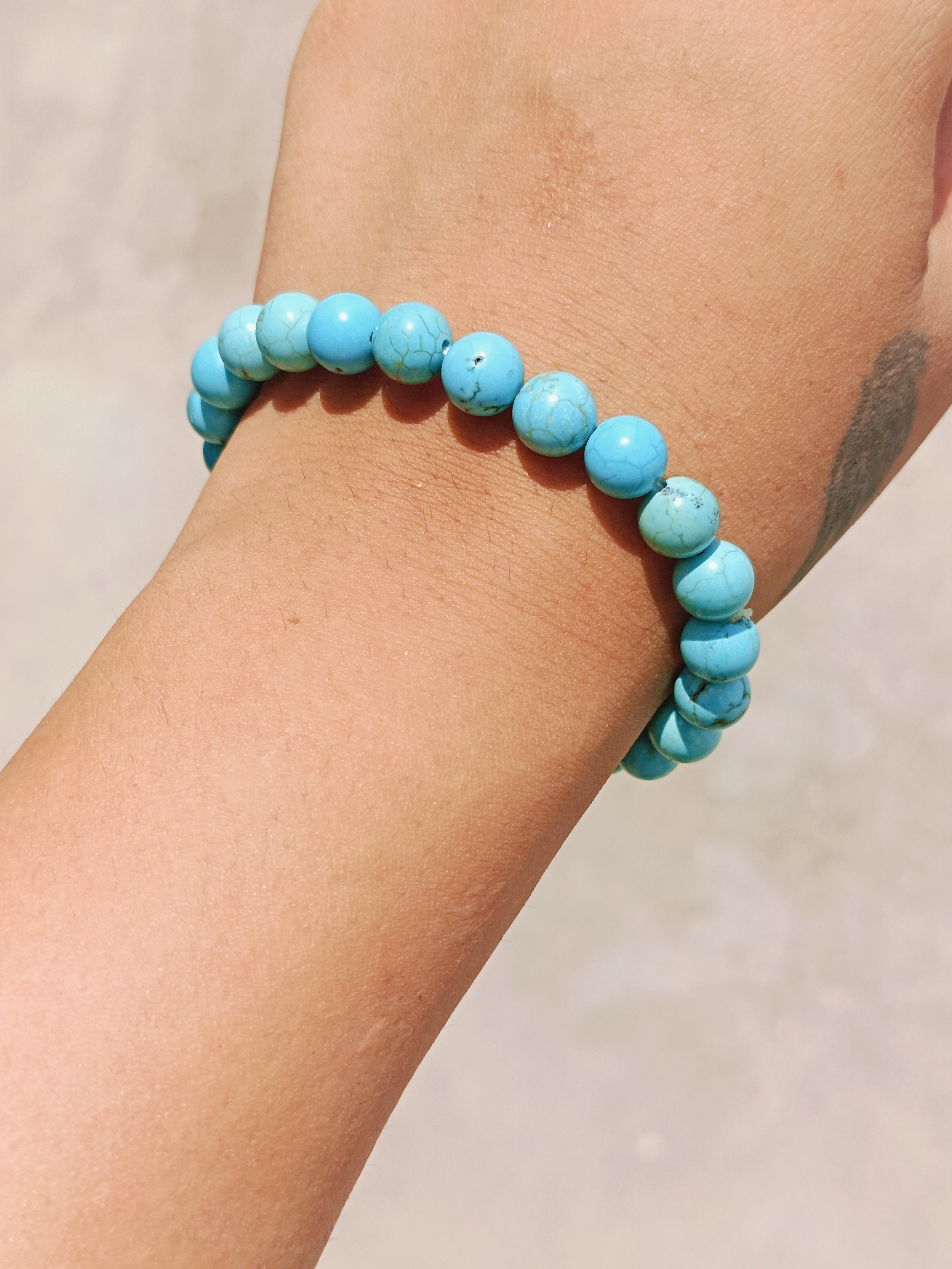 Natural Turquoise Beaded Gemstone Bracelet