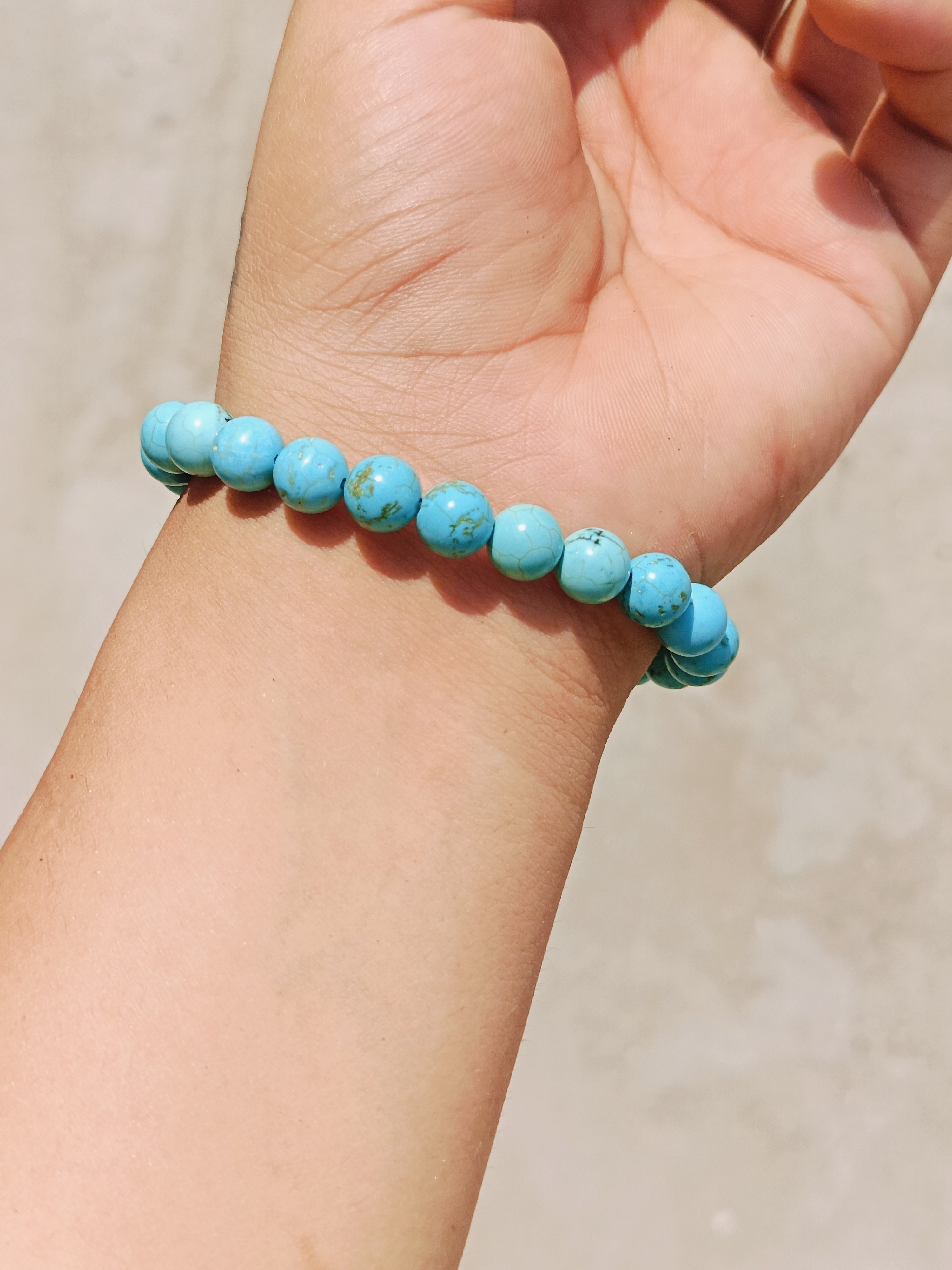 Natural Turquoise Beaded Gemstone Bracelet