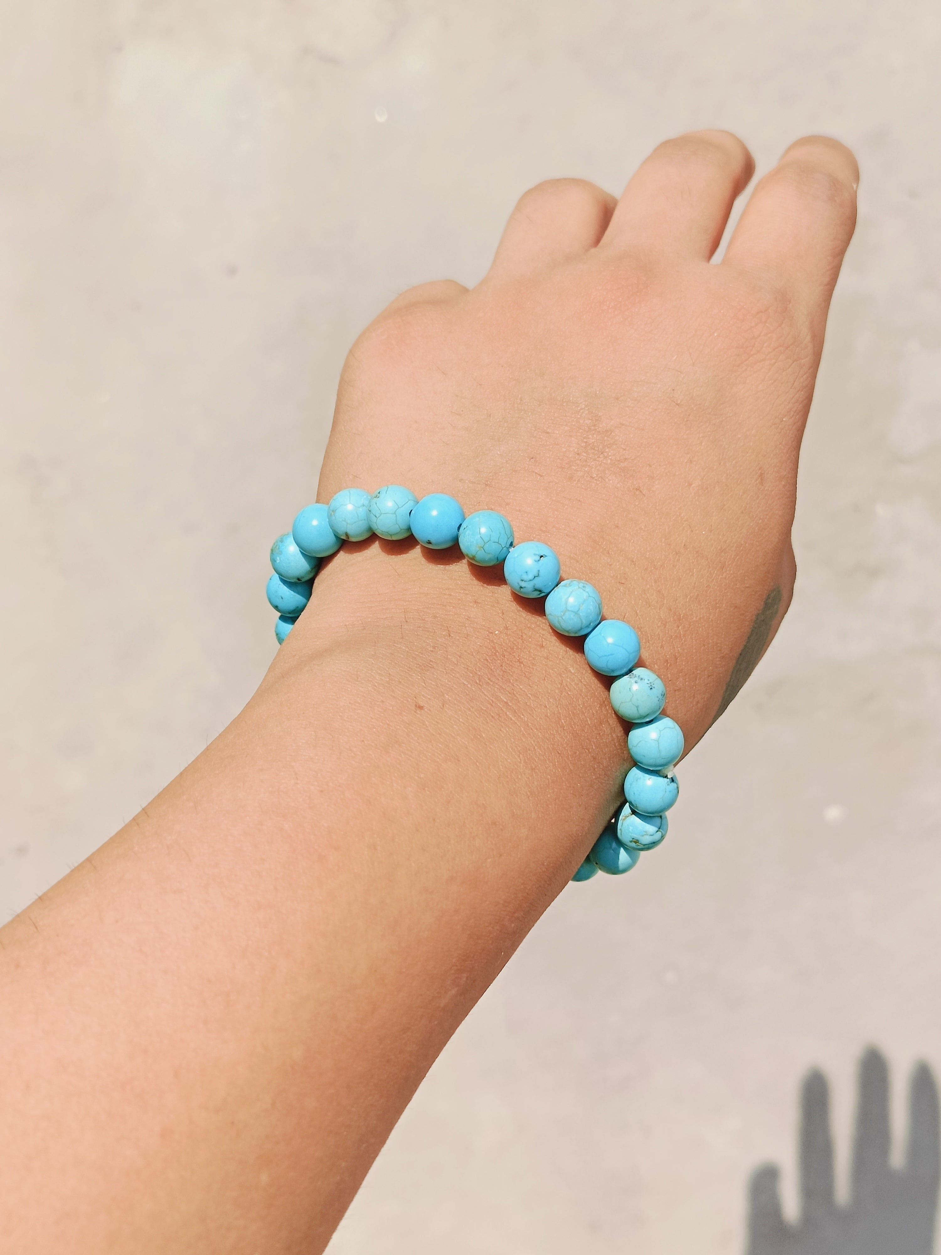 Natural Turquoise Beaded Gemstone Bracelet