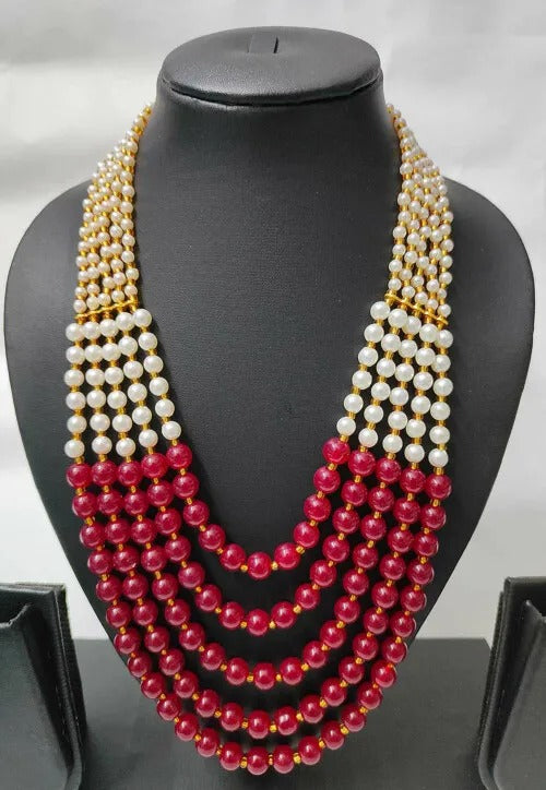 Beautiful Studded Multi-Layered Gemstone Women’s Necklace – Elegant & Vibrant Statement Jewelry