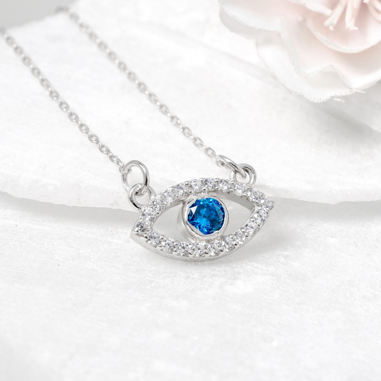 925 Sterling Silver Evil Eye Necklace – Protection & Style